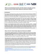 What can Least Developed Countries and other climate vulnerable countries expect from the EU Carbon Border Adjustment Mechanism (CBAM)?